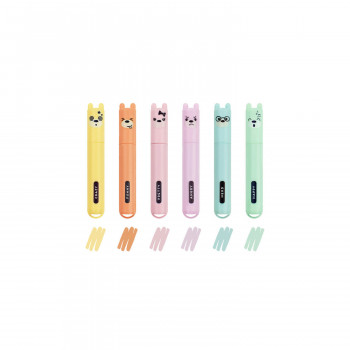 Set 6 mini evidenziatori pastello teddy Legami Milano