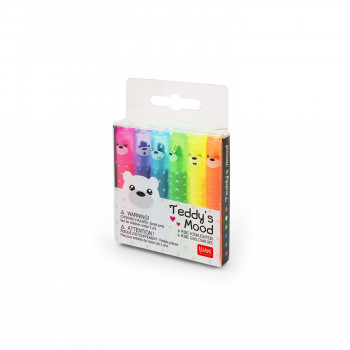 Set 6 mini evidenziatori teddy's mood Legami Milano 2