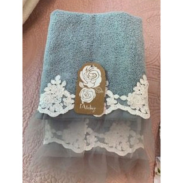 Set asciugamani tutù azzurro polvere 