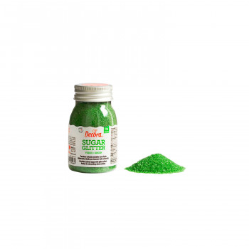 Zucchero glitterato verde 