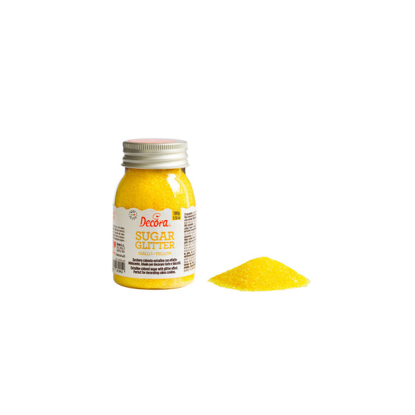Zucchero glitterato giallo 