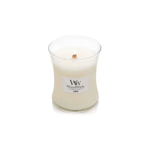 Linen WoodWick - Candela media 