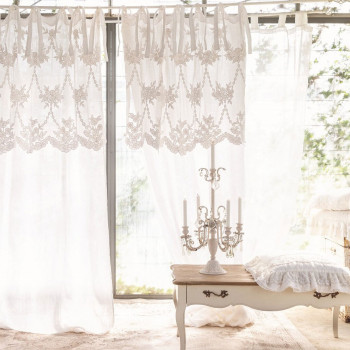 Tenda con mantovana Blanc Mariclò - Bianco