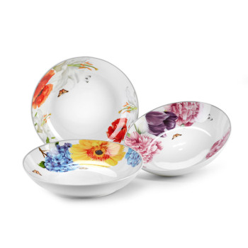 Servizio piatti in porcellana 18 pezzi - Ikebana
