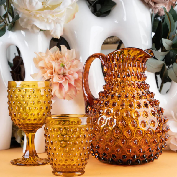 Set 6 bicchieri a calice giallo ambra - Ibiza