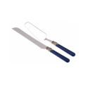 Set coltello e pala torta - Blu pavone