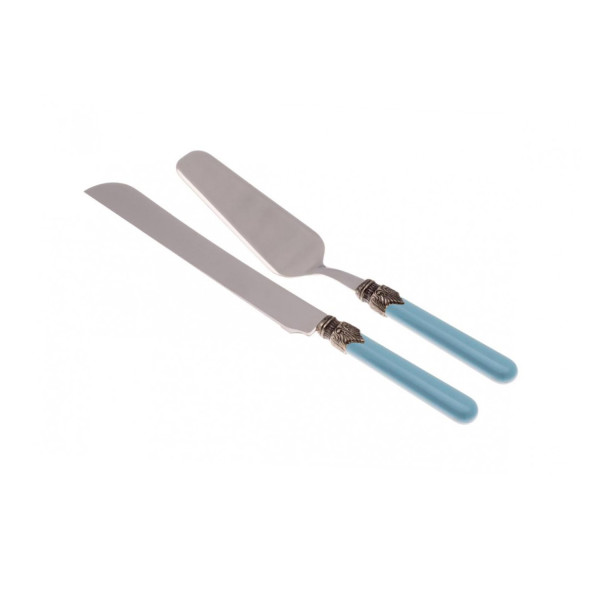 Set coltello e pala torta - Azzurro