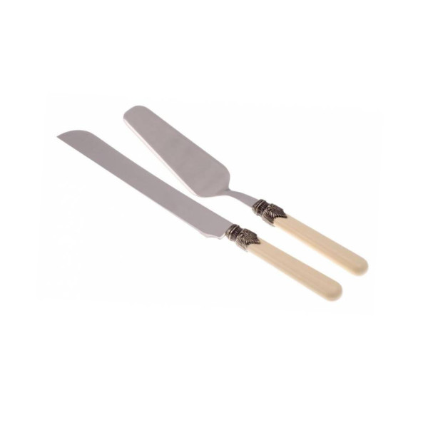 Set coltello e pala torta - Avorio