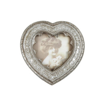 Cornice portafoto a forma di cuore 9x9 cm
