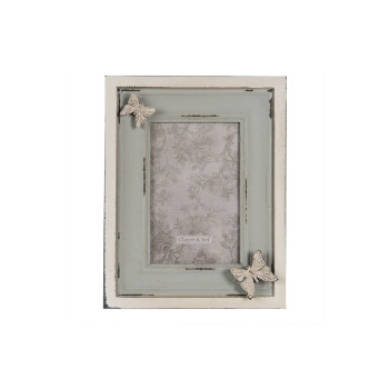 Cornice portafoto rettangolare con farfalle 10x15 cm
