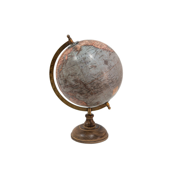 Mappamondo Vintage EXERZ 20cm Rosa Chiaro - Con Base Metallo, Educativo E Decorativo - Foto 9