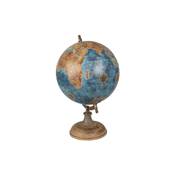 Mappamondo blu e marrone