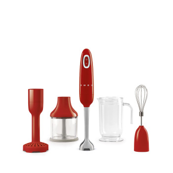 Frullatore a immersione con accessori Smeg Rosso
