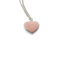 Collana placcata argento con cuore rosa