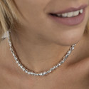 Collana placcata argento regolabile
