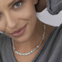 Collana placcata argento regolabile con cuori