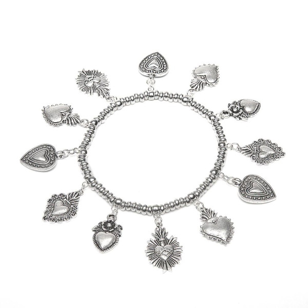 Bracciale Vestopazzo placcato argento con cuori sacri