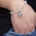 Bracciale elastico placcato argento Life is a Journey
