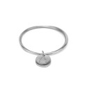 Bracciale argentato rigido personalizzabile Vestopazzo