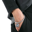 Bracciale argentato rigido personalizzabile