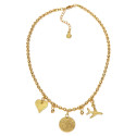 Collana dorata con pendenti cuore e viaggio Vestopazzo