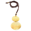 Collana dorata con pendente a cerchio Vestopazzo