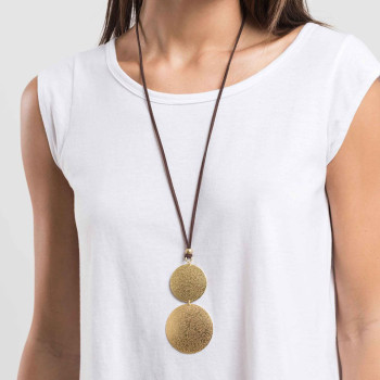 Collana dorata con pendente a cerchio Vestopazzo 2