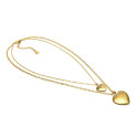 Collana dorata a due catene con cuori Vestopazzo