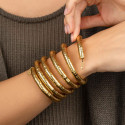 Bracciale dorato modello snake