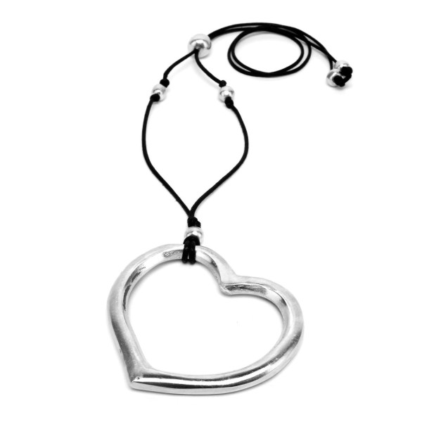 Collana argentata con pendente a cuore Vestopazzo