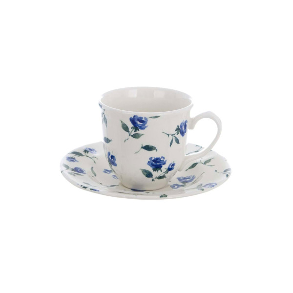 Tazza tè con fiori blu Blanc Mariclò
