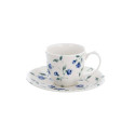 Tazzina caffè con fiori blu Blanc Mariclò