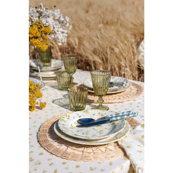 Tovaglietta americana Floret Full Blanc Mariclò - Giallo