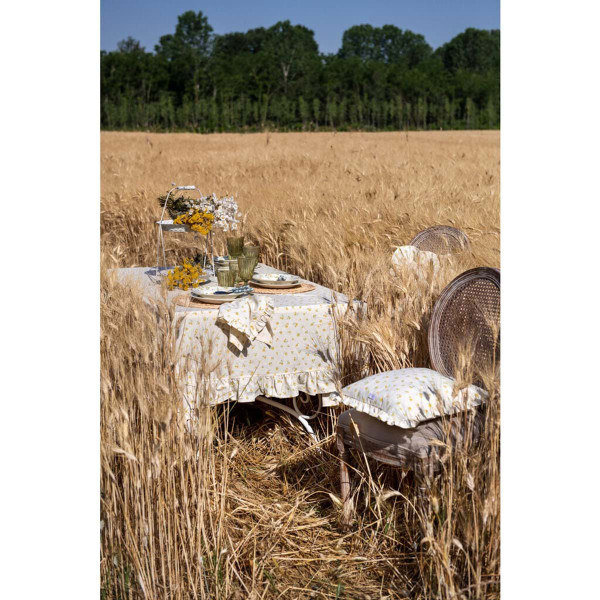 Tovaglietta americana Floret Full Blanc Mariclò - Giallo