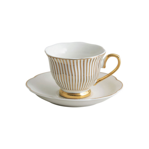 Tazza da caffè Madame Récamier - Righe dorate - Mathilde M.