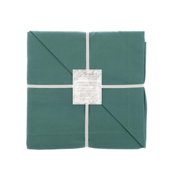 Lenzuola matrimoniali in cotone Blanc Mariclò - Verde - Blanc