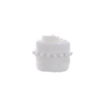 Cestino con coppia di lavette - Bianco - Blanc Mariclò