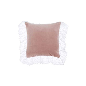 Cuscino in velluto con rouches - Rosa - Blanc Mariclò