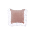 Cuscino in velluto con rouches - Rosa - Blanc Mariclò