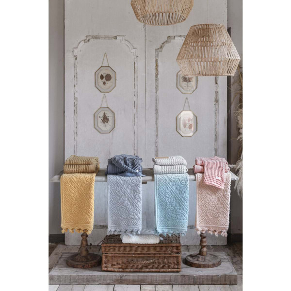 Tappeto bagno in jacquard Blanc Mariclò - Ocra - Blanc Mariclò