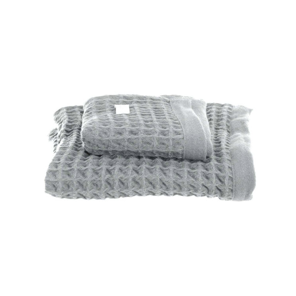 Coppia di asciugamani a nido d'ape - Salvia - Blanc Mariclò