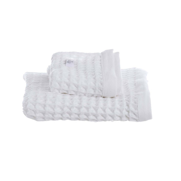 Coppia di asciugamani a nido d'ape - Bianco - Blanc Mariclò