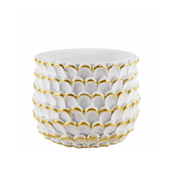 Vaso in cemento bianco Ø 20 cm - 