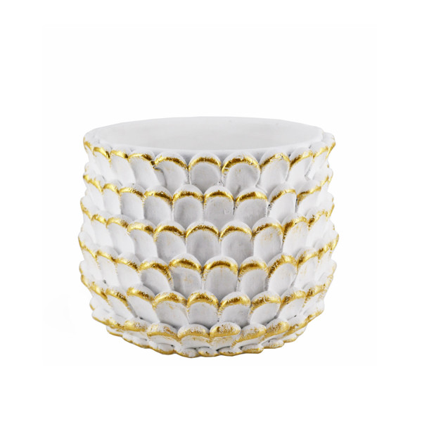 Vaso in cemento bianco Ø 20 cm - 
