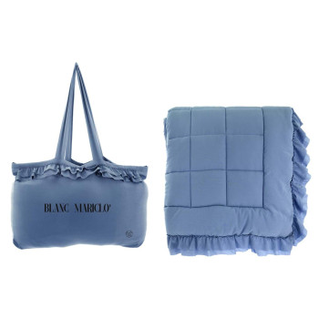 Trapunta matrimoniale invernale 300 g/m² - Azzurro - Blanc
