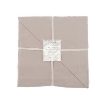 Lenzuola una piazza a mezzo in cotone Blanc Mariclò - Beige -
