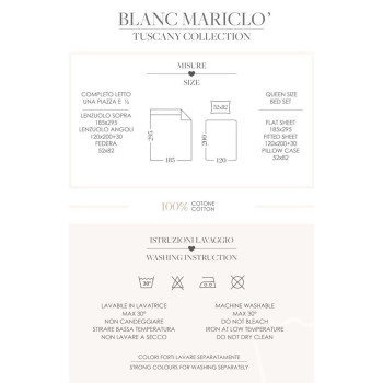 Lenzuola una piazza a mezzo in cotone Blanc Mariclò - Beige - 2
