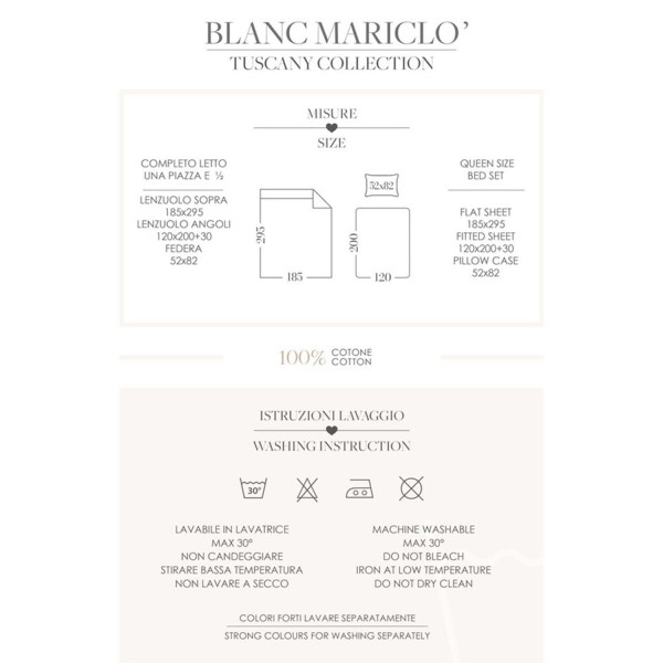 Lenzuola una piazza a mezzo in cotone Blanc Mariclò - Beige -