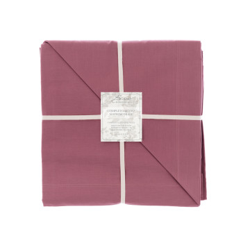 Lenzuola matrimoniali in cotone Blanc Mariclò - Rosa scuro -