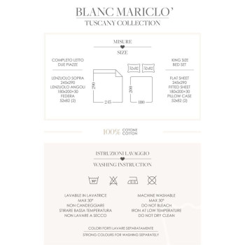 Lenzuola matrimoniali in cotone Blanc Mariclò - Rosa scuro - 2